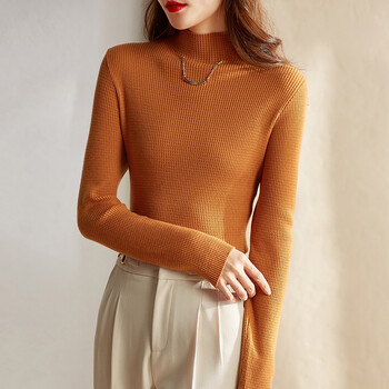 尚都比拉冬季半立领针织衫早秋chic上衣套头慵懒女士