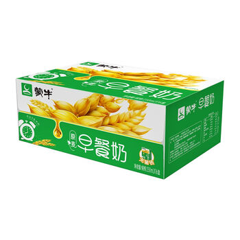 蒙牛新产早餐奶麦香核桃味250ml16盒牛奶饮料整箱批麦香味新货
