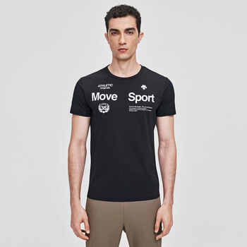 迪桑特descentetough面料男子运动短袖t恤d1491tts93黑色bkl17596a