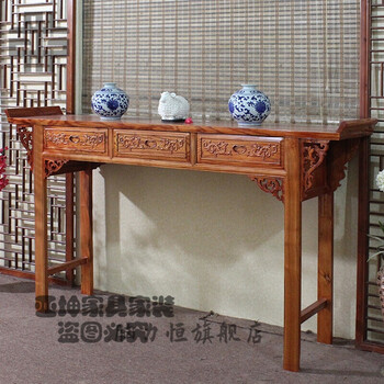 寒蝉  农村中堂条台中堂柜农村中堂条台实木条案供桌中式玄关桌案台
