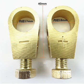 新型电瓶卡子  铜  (一对)