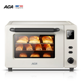 ACA /北美电器 ATO-E45S电烤箱家用全自动多功能烘焙40升搪瓷内 米黄色（E45S预售5月中发货） 40L