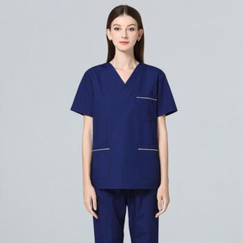 洗手衣女洗手衣服室工作服纯棉夏牙科短袖医生口腔刷手服套装牙科口腔