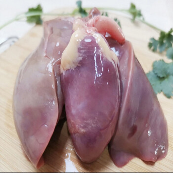 顺丰冷运鹅心鹅肝鹅肠火锅食材去油去苦胆鹅心肝内脏新鲜冷冻鹅心肝5