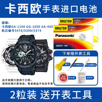 松下（Panasonic）SR927SW 395手表电池适用G-SHOCK卡西欧GA-1100小泥王GG-1000 GA-400机芯5476/5398/5374手表电子 【日本进口2粒 套装】