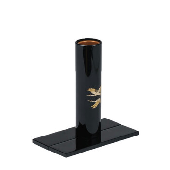凌烟阁日本进口山中漆器金箔翔鹤花瓶花入日式插花花器创意花器家居摆件 图片价格品牌报价 京东