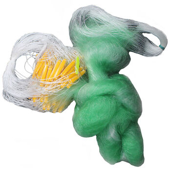 纯手工网制作三层渔网丝网捕鱼网粘鱼网挂网鲫鱼网水库网三层15米高7