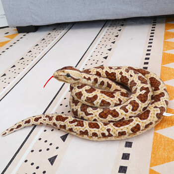 玩具大号假蟒蛇玩偶创意整蛊小蛇生宵蛇男女孩礼物2米棕色仿真蟒蛇