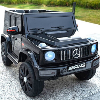 玩具电瓶车可坐人 i40-大号黑 四驱 全部功能 皮座 双锂电 厂家直销