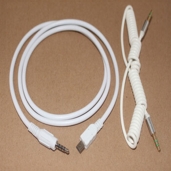 t型口数据线车载mini usb手机音频转换线3.