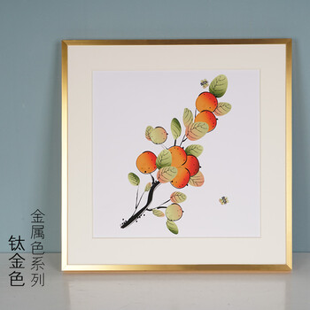 京乐正方形窄边简约铝合金画框装裱外框相框海报框挂