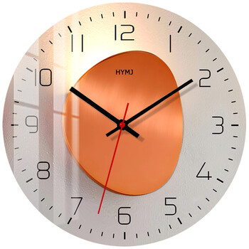 清新前卫钟表客厅挂钟创意北欧个性卧室大号石英时钟 菠萝数字款_无框