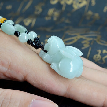 gxfc(xioxioyu)翡翠立体小兔子挂件吊坠水润520礼物送男女友 节 淡 节