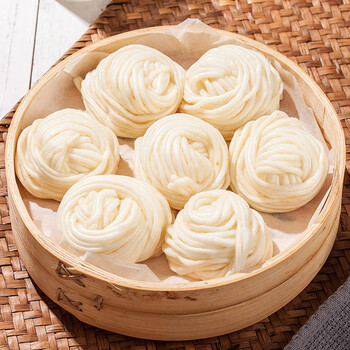 老长沙特色点心家庭营养早餐美食速冻馒头包子花卷银丝卷3包共300g个