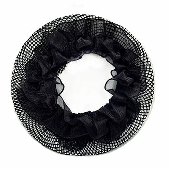 依莲妃精选花苞头黑色盘发中老年人网罩发网女空乘盘头发扎头发网兜n3
