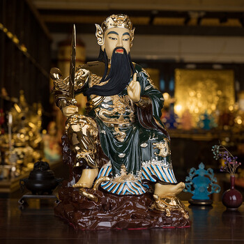 盛凡真武大帝玄天上帝神像道教玄武真君天尊祖师台湾盛凡铜鎏金北帝
