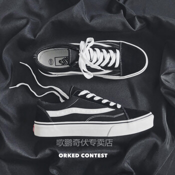 刘耀文同款鞋子tnt时代少年团刘耀文同款鞋子学生休闲风低帮帆男平底