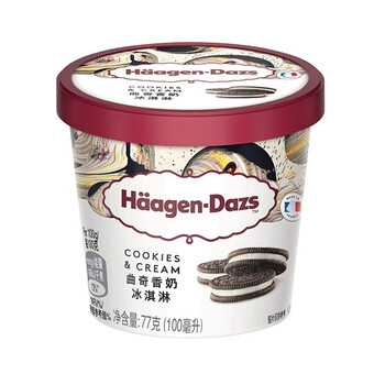 哈根达斯（Haagen-Dazs）经典曲奇香奶口味冰淇淋 100ml/杯 雪糕