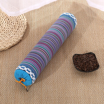 罗盛凯丽 圆枕头颈椎枕 颈椎枕头非修复颈椎专用 纯棉老粗布荞麦壳皮