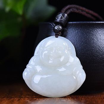 精致和田玉弥勒佛 材质:和田玉 尺寸:41x41mm