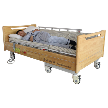 智能语音控制家用电动护理床带厕多功能老人翻身残疾人病床原木色标配