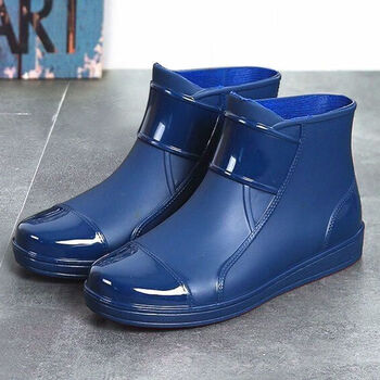 登途泰 短筒雨鞋男防水防滑加绒保暖雨靴耐磨软底成人胶鞋工作厨房水