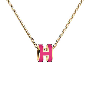 hermes/爱马仕项链女pop h字母迷你吊坠锁骨链旗舰官网专柜正品 mini