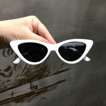 2022韩版潮猫眼墨镜女嘻哈欧美网红太阳镜女ins港味男眼镜街拍款 白框