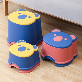 天雨天晴  卡通小凳子家用儿童防滑塑料矮凳椅子板凳厕所浴室宝宝马桶