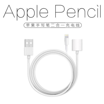 Rep 适用于apple Pencil 苹果手机平板电脑ipad Pro手写笔充电线充电接头充电器苹果笔二合一线 1米 图片价格品牌报价 京东