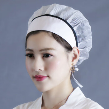 厨师帽厨房帽家用薄款透气做饭炒菜食堂工作帽卫生餐饮厨师帽大码可