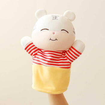 猫咪手偶玩具毛绒娃娃动物手套游戏布偶安抚宝宝睡觉可爱早教玩偶