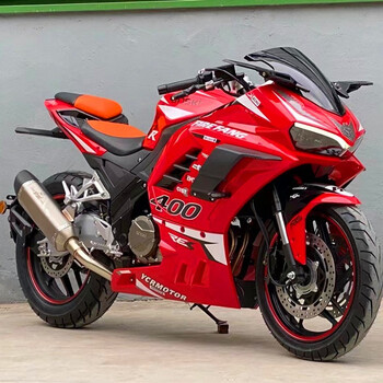 摩托车国产杜卡迪跑车重型机车双缸水冷趴赛可上牌 火牙400高配红色