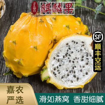 麒麟果燕窝果【顺丰空运】 新鲜黄色火龙果水果 2-8个 2个