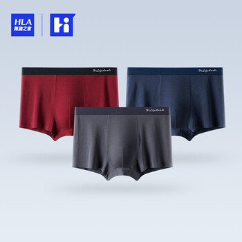 【海澜之家内裤hbankm0aae0082】hla海澜之家男士内裤男棉质面料四角