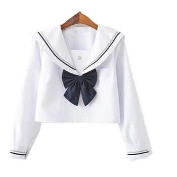 水手服jk制服裙正统一套装学院风夏季正统学生校服百褶裙女长袖颂蝴蝶