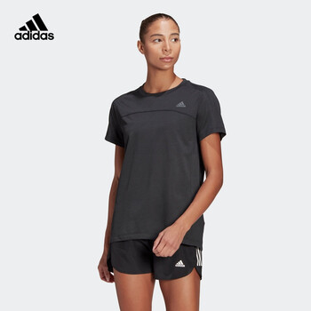 adidas阿迪达斯官网女装透气凉爽干爽跑步运动短袖T恤GK3784 黑色A/S(160/84A)【图片价格品牌报价】-京东
