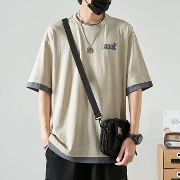 蓝骏启竹节棉无袖t恤背心男夏季宽松潮牌大码坎肩半袖男生潮流百搭t恤