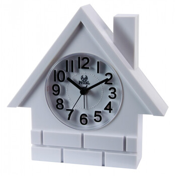 屋型扫描闹钟 fp-1100 凸显3d立体钟面 立体数字钟面 房子卡通钟 白色