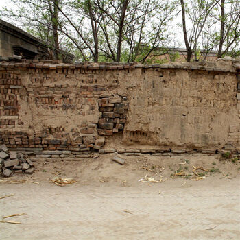 快手抖音网络主播拍段子视频背景布农村老旧房子3d立体土砖墙3222米宽