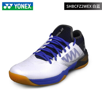 yonex尤尼克斯羽毛球鞋男女款cfz2林丹夏季yy运动鞋 白蓝shbcfz2wex