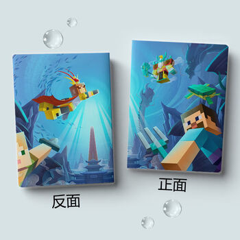 我的世界笔记本本子苦力怕游戏周边a5胶套记事本创意图片定制礼物 wo