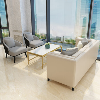 定制售楼处轻奢沙发洽谈桌椅组合现代简约酒店大堂会所工程沙发可定制