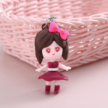挂饰叶罗丽书包挂件女孩钥匙扣钥匙链挂坠夜萝莉公主背包吊坠女童挂饰