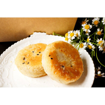 5折网红特色杭州特产糕点绿豆板栗饼超酥的饼750g点心托盘真空装防碎