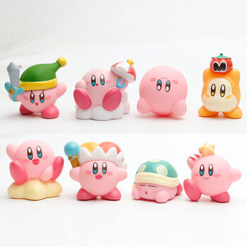 星之卡比 盲盒 手办 卡通动漫游戏蛋糕模型装饰玩偶车载摆件娃娃 随机