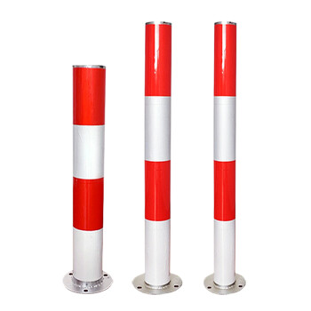 TULX 钢管警示柱路障柱镀锌管反光路桩道路防撞柱隔离柱道口标立柱路桩 法兰式89*700*1.5MM	