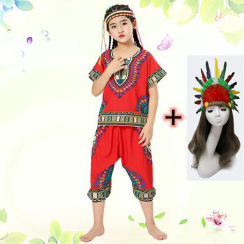 绮41小憨鹿儿童非洲鼓演出服裝民族风泰国丽江古典舞蹈架子鼓男女