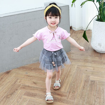 夏装女宝宝短袖纱裙两件套女婴幼儿2-3-456岁中小童夏天小公主套装潮