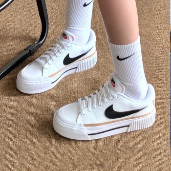 耐克（NIKE）女鞋2024新款COURT LEGACY运动休闲鞋增高厚底轻便透气板鞋DM7590 DM7590-100 36.5